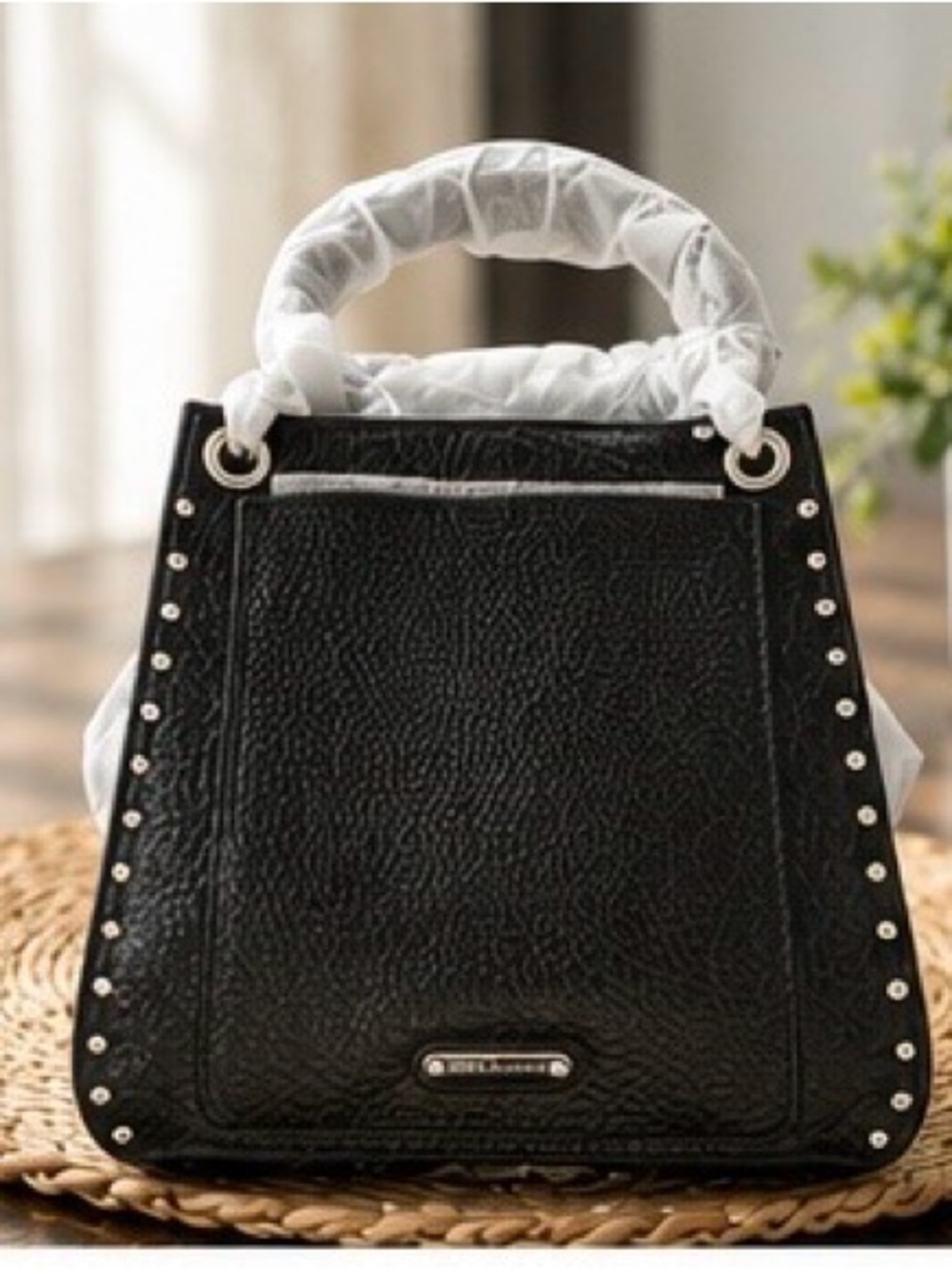Rebecca Minkoff Black Stud-Accent Satchel